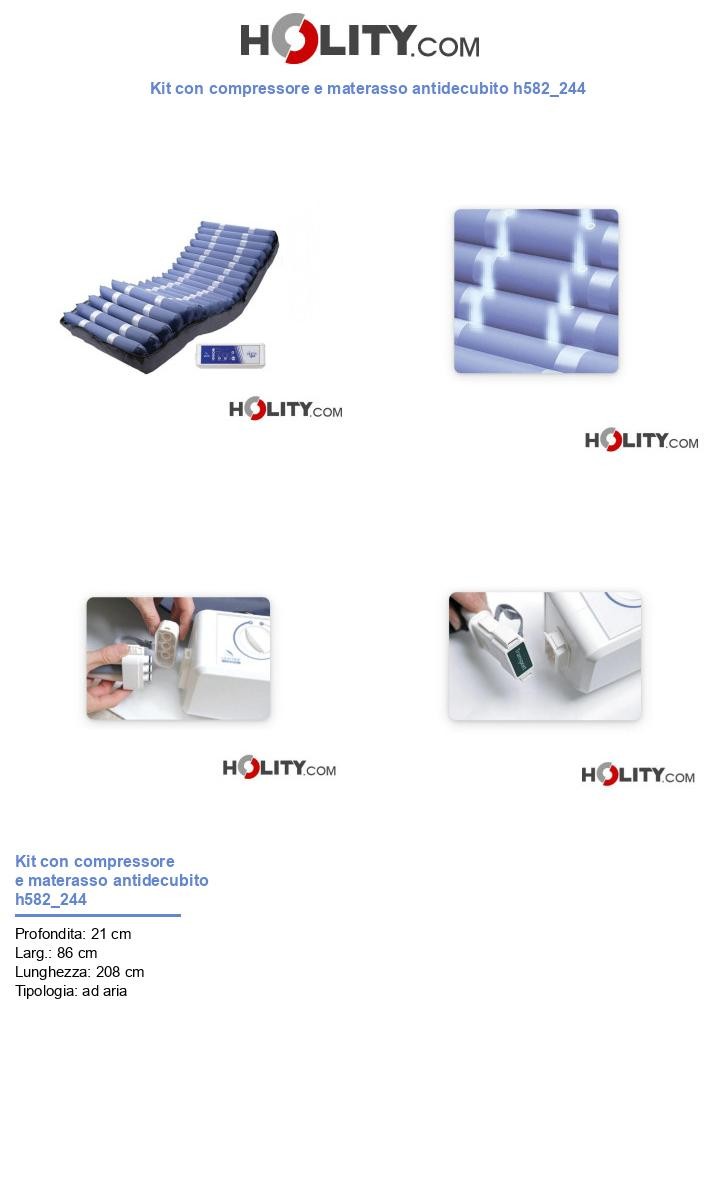 Kit con compressore e materasso antidecubito h582_244