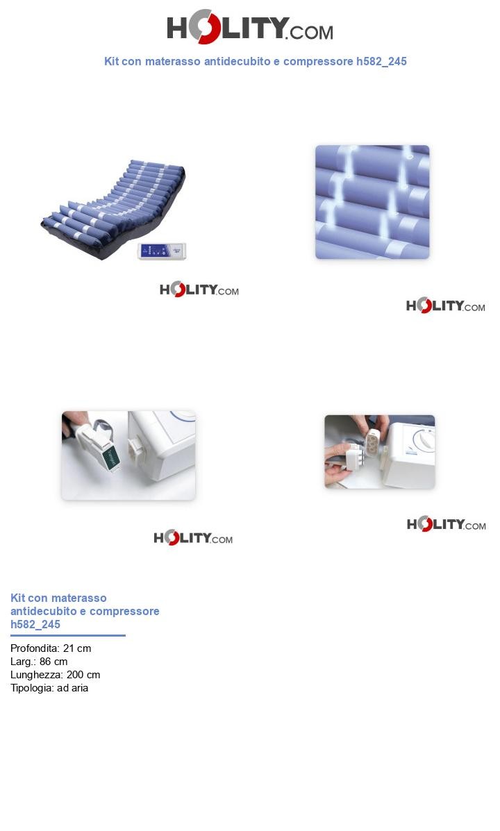 Kit con materasso antidecubito e compressore h582_245