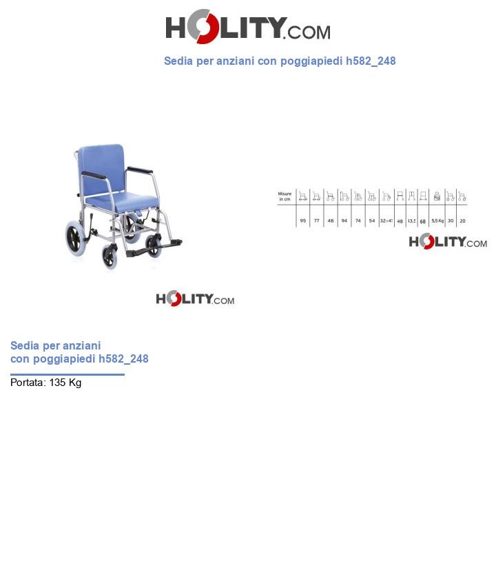 Sedia per anziani con poggiapiedi h582_248