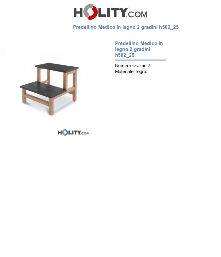 Predellino Medico in legno 2 gradini h582_25