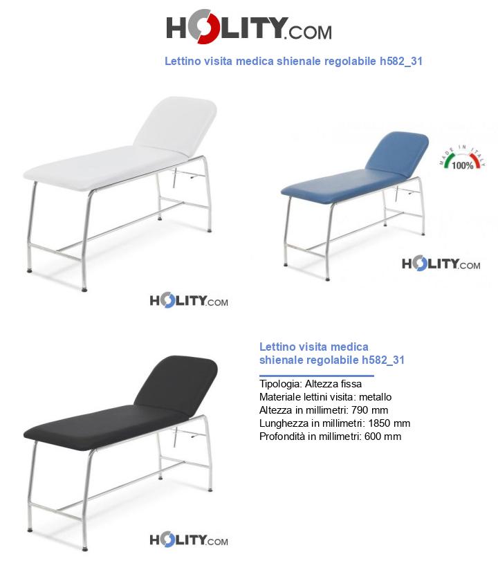 Lettino visita medica shienale regolabile h582_31