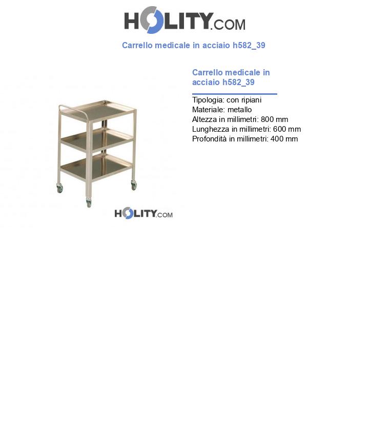 Carrello medicale in acciaio h582_39