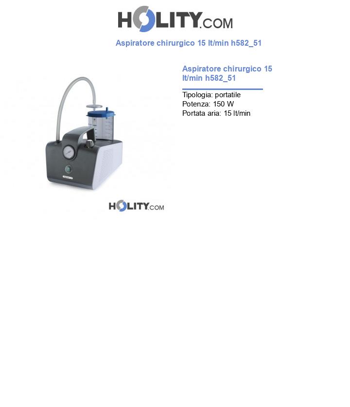 Aspiratore chirurgico 15 lt/min h582_51