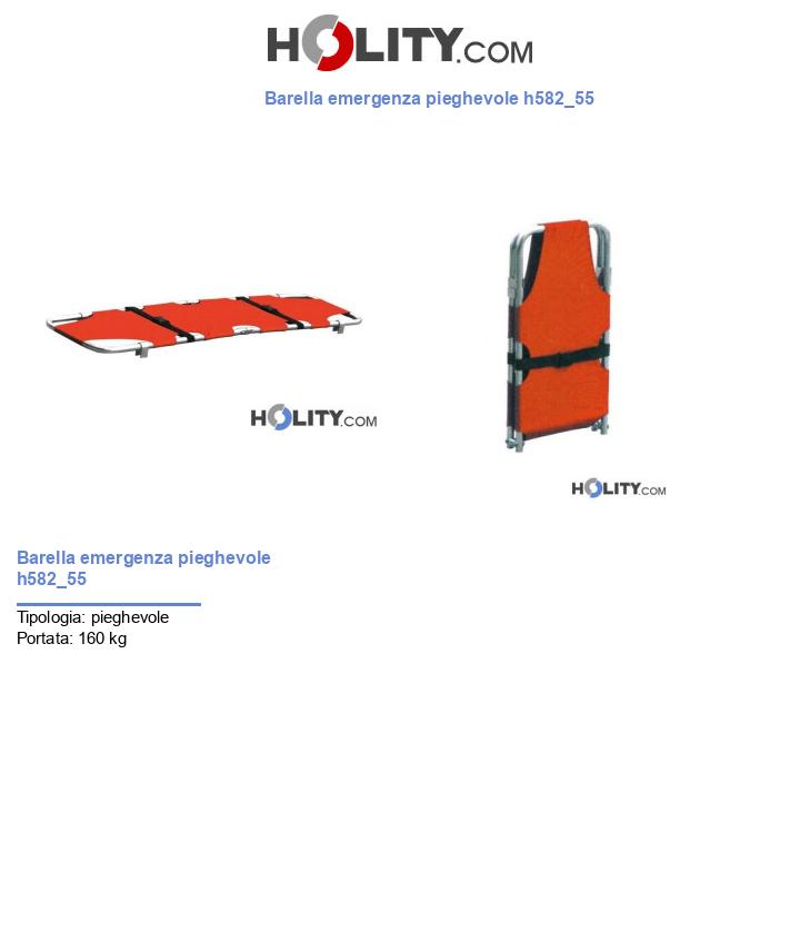 Barella emergenza pieghevole h582_55