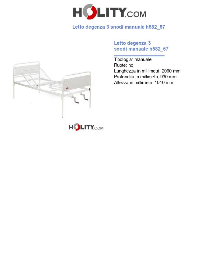 Letto degenza 3 snodi manuale h582_57