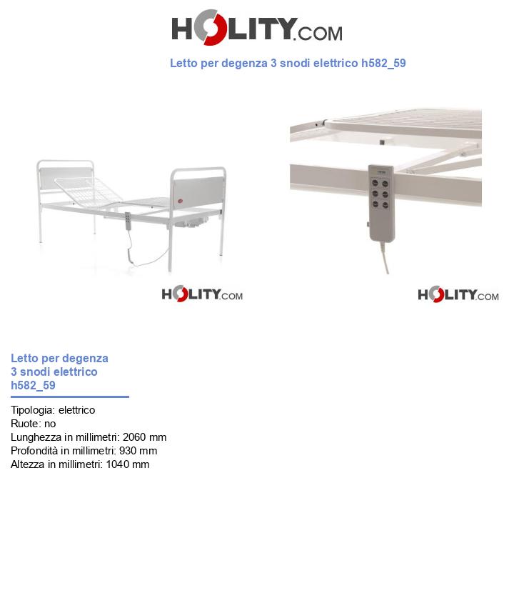 Letto per degenza 3 snodi elettrico h582_59