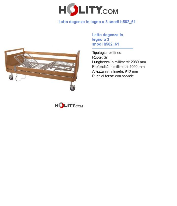 Letto degenza in legno a 3 snodi h582_61