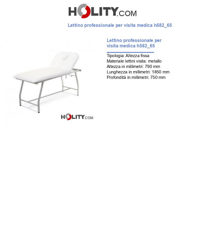 Lettino professionale per visita medica h582_65