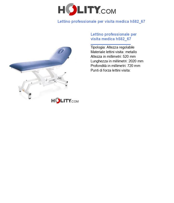 Lettino professionale per visita medica h582_67