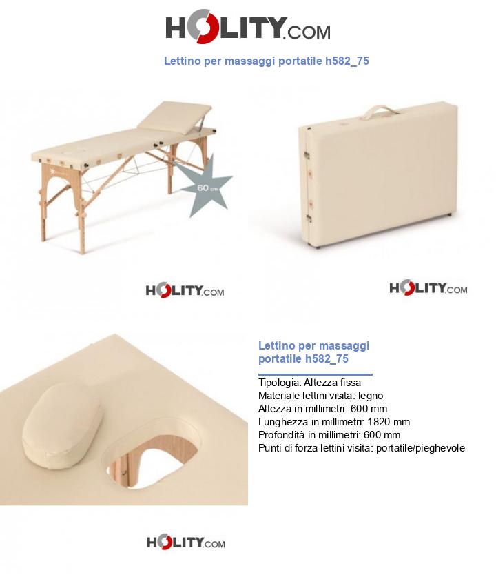 Lettino per massaggi portatile h582_75