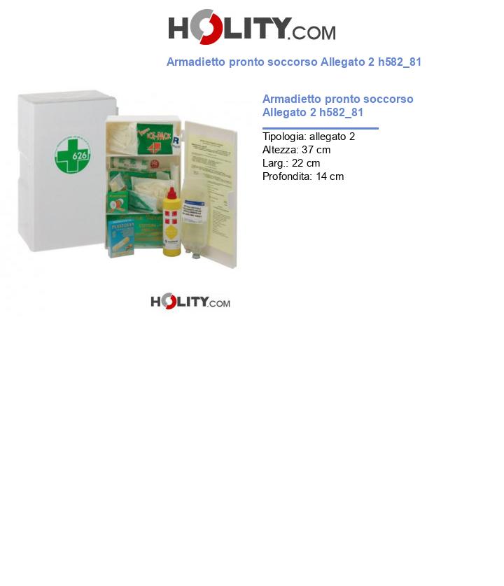 Armadietto pronto soccorso Allegato 2 h582_81