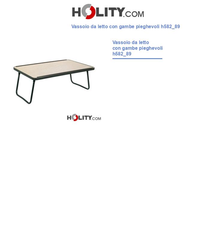 Vassoio da letto con gambe pieghevoli h582_89