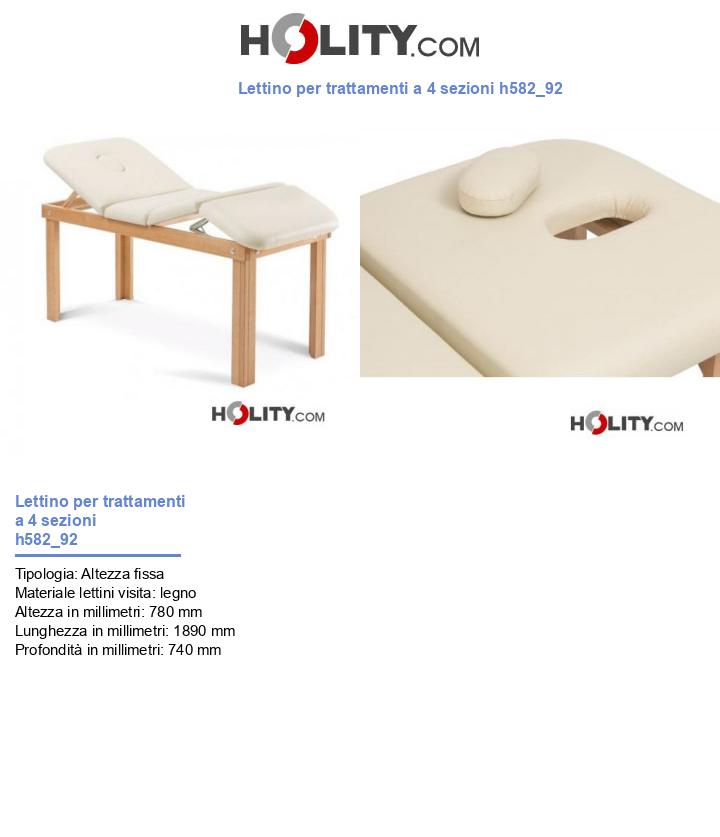 Lettino per trattamenti a 4 sezioni h582_92