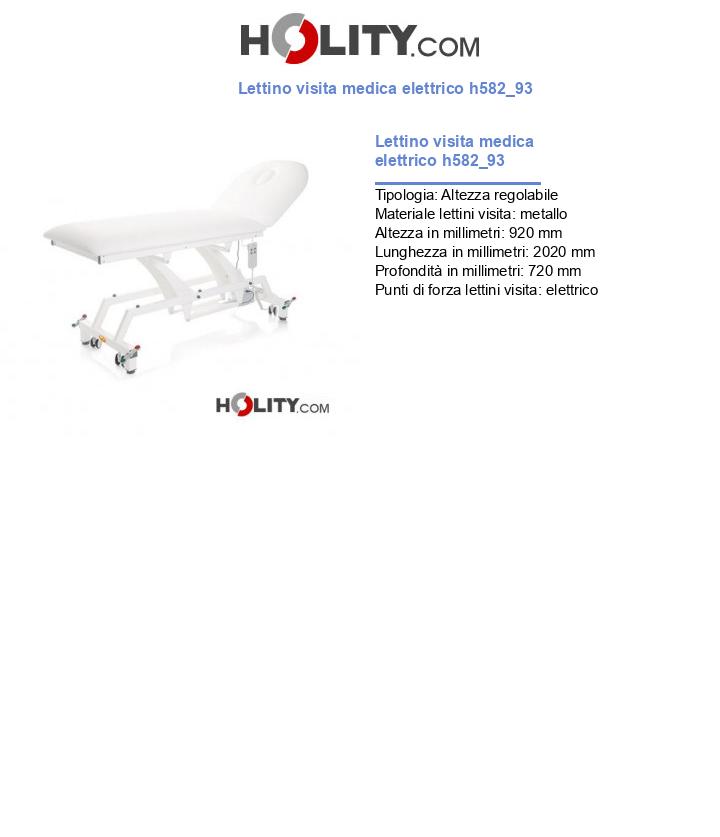 Lettino visita medica elettrico h582_93