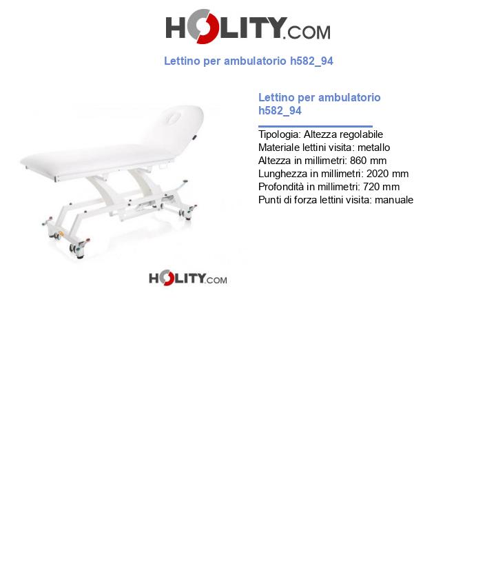Lettino per ambulatorio h582_94