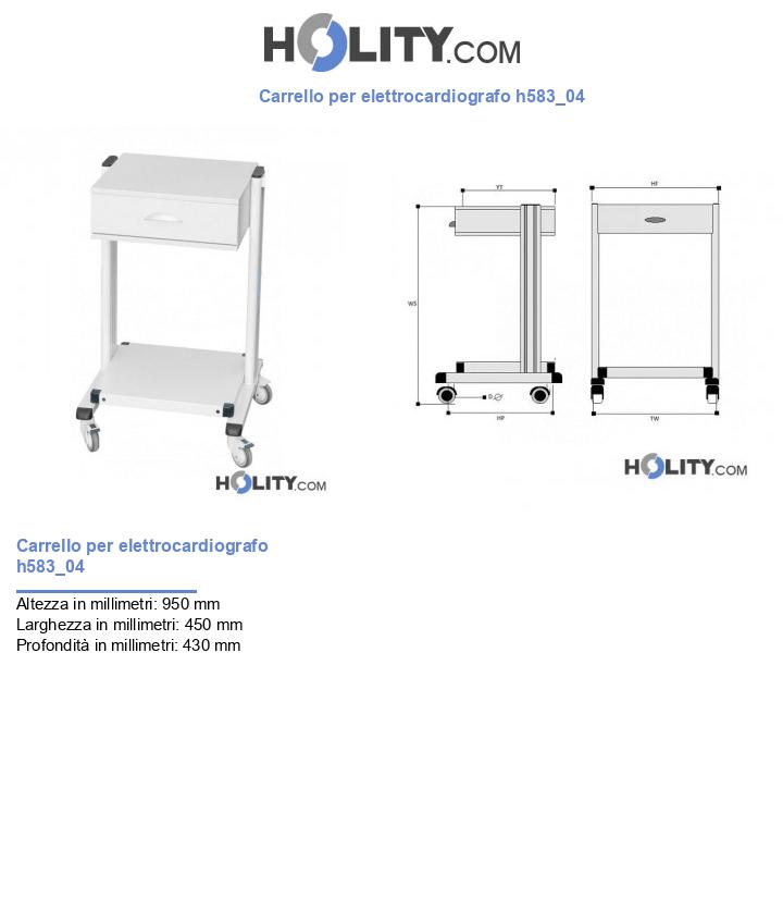 Carrello per elettrocardiografo h583_04
