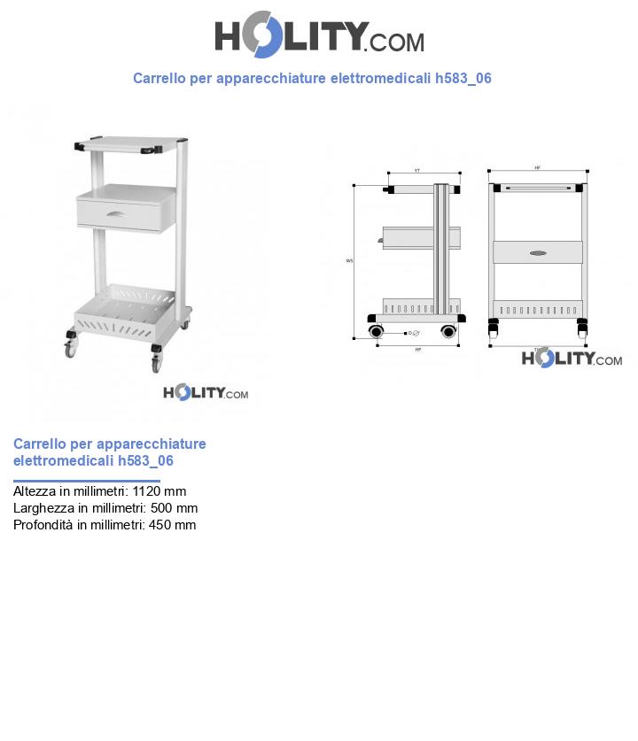 Carrello per apparecchiature elettromedicali h583_06