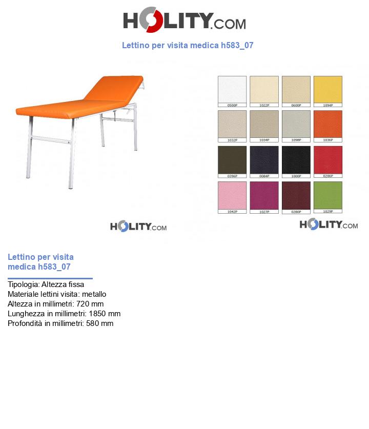 Lettino per visita medica h583_07