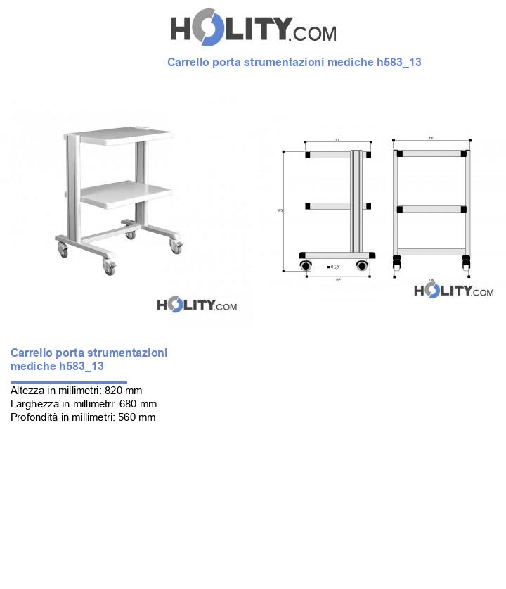 Carrello porta strumentazioni mediche h583_13
