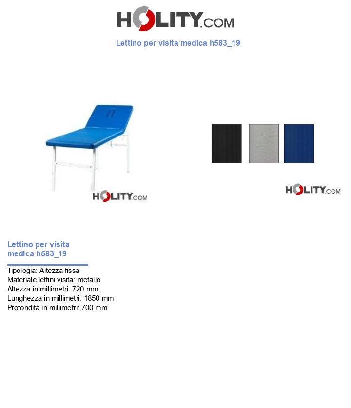 Lettino per visita medica h583_19