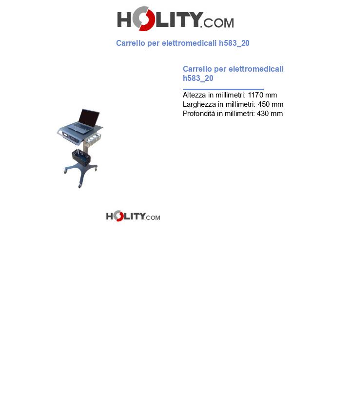 Carrello per elettromedicali h583_20