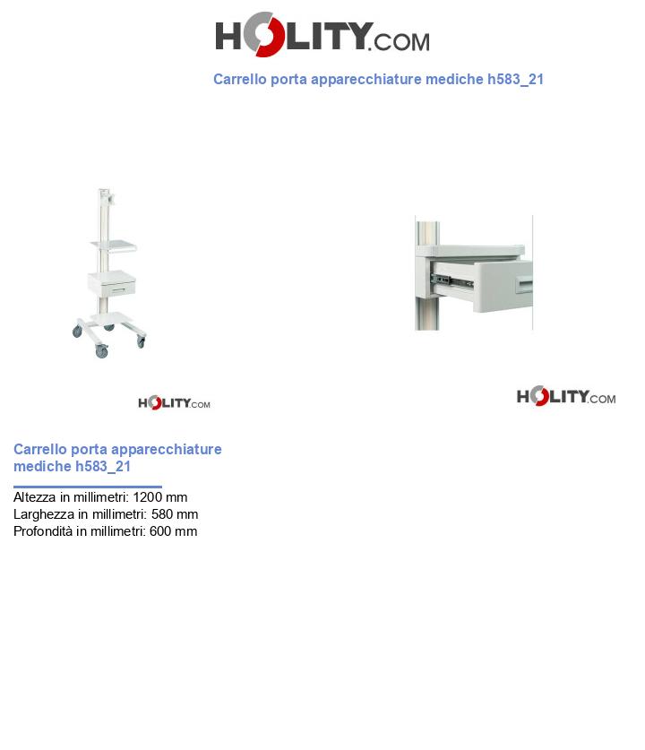 Carrello porta apparecchiature mediche h583_21