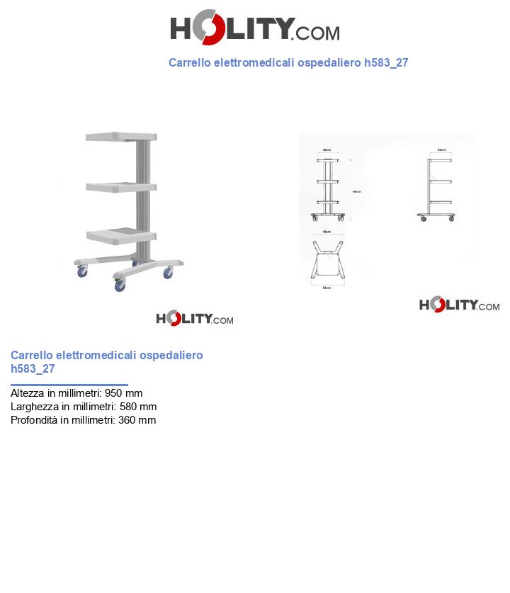 Carrello elettromedicali ospedaliero h583_27