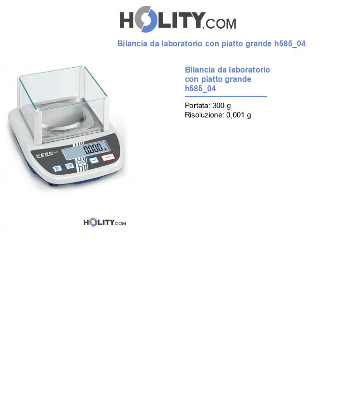 Bilancia da laboratorio con piatto grande h585_04