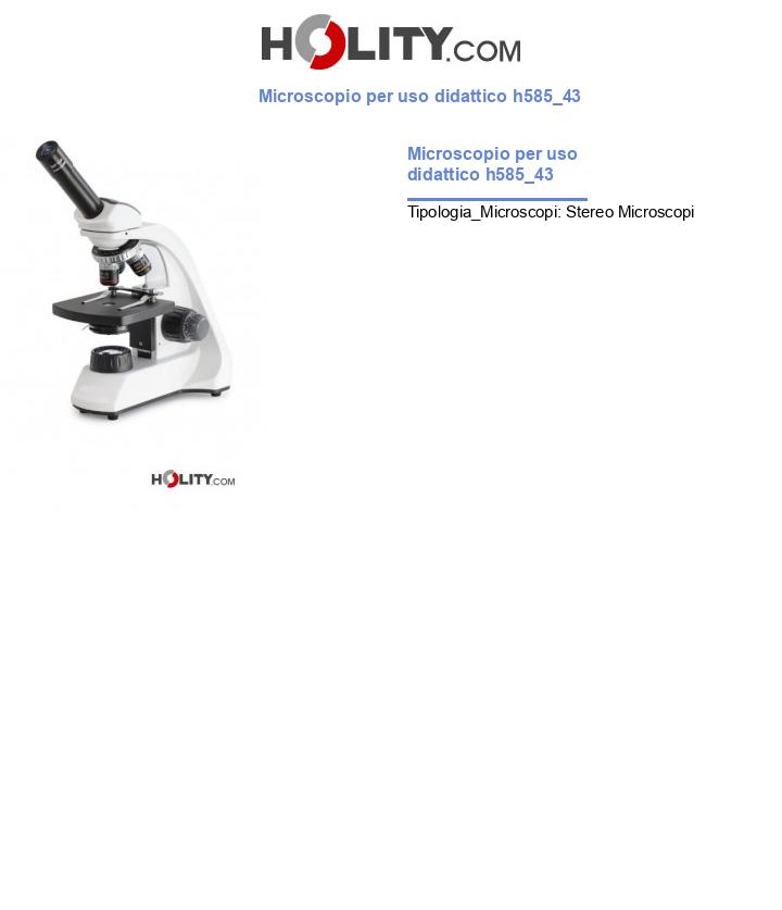 Microscopio per uso didattico h585_43