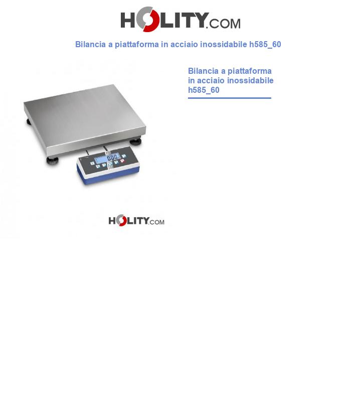 Bilancia a piattaforma in acciaio inossidabile h585_60