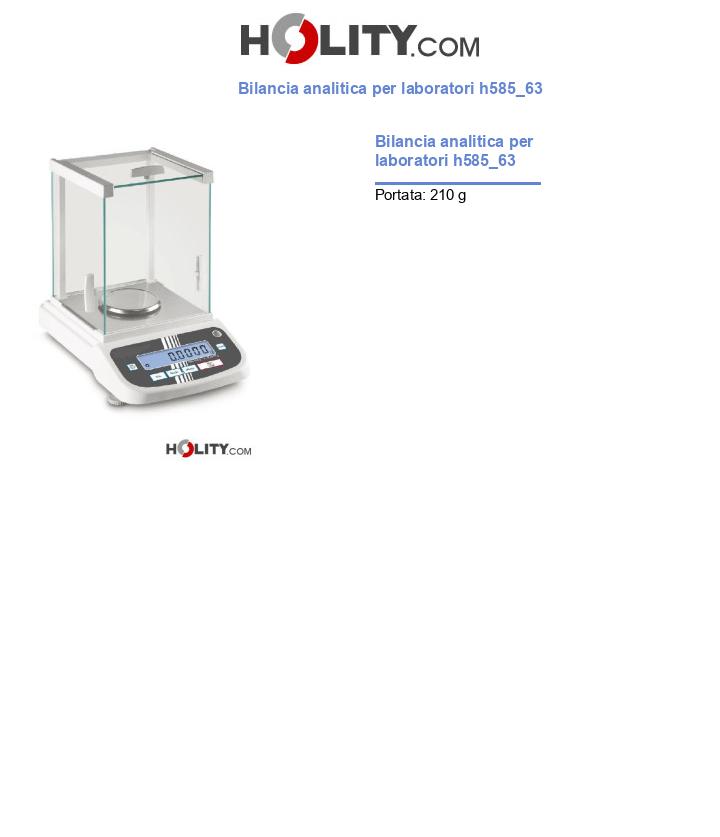 Bilancia analitica per laboratori h585_63