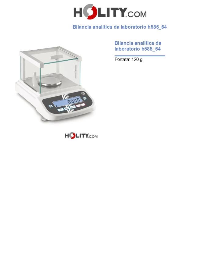 Bilancia analitica da laboratorio h585_64