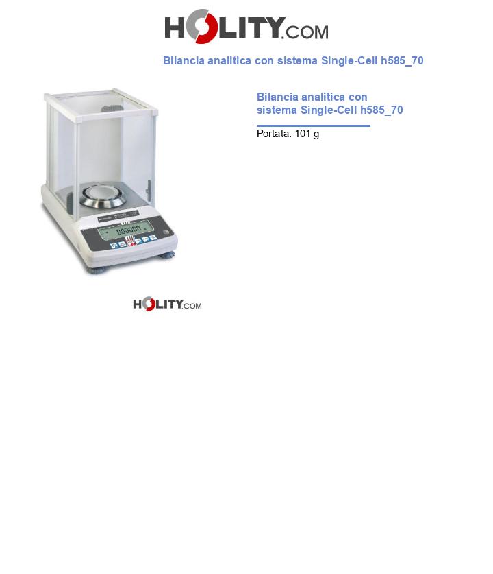 Bilancia analitica con sistema Single-Cell h585_70