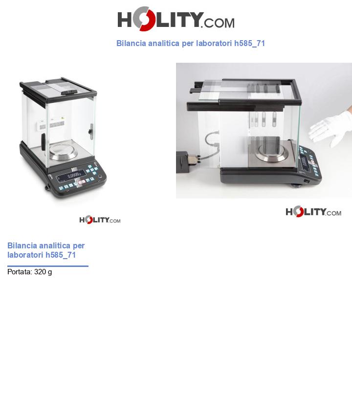 Bilancia analitica per laboratori h585_71