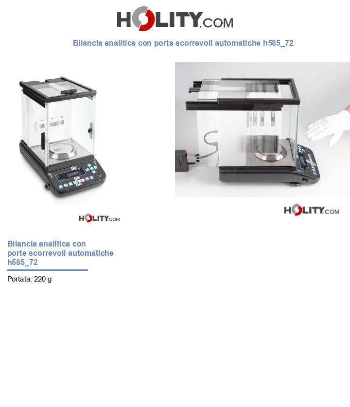 Bilancia analitica con porte scorrevoli automatiche h585_72