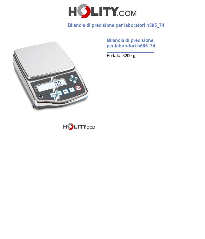 Bilancia di precisione per laboratori h585_74