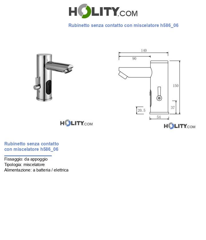 Rubinetto senza contatto con miscelatore h586_06