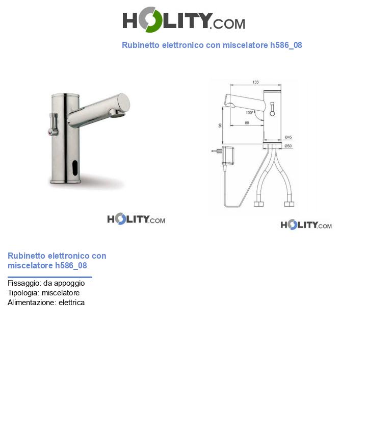 Rubinetto elettronico con miscelatore h586_08
