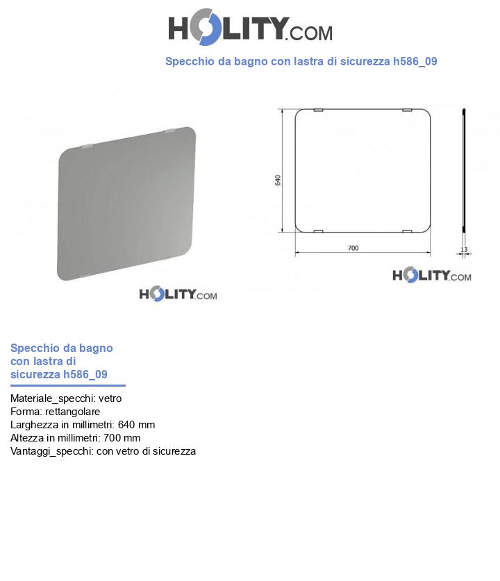 Specchio da bagno con lastra di sicurezza h586_09