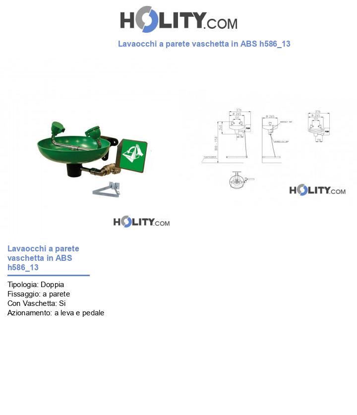 Lavaocchi a parete vaschetta in ABS h586_13