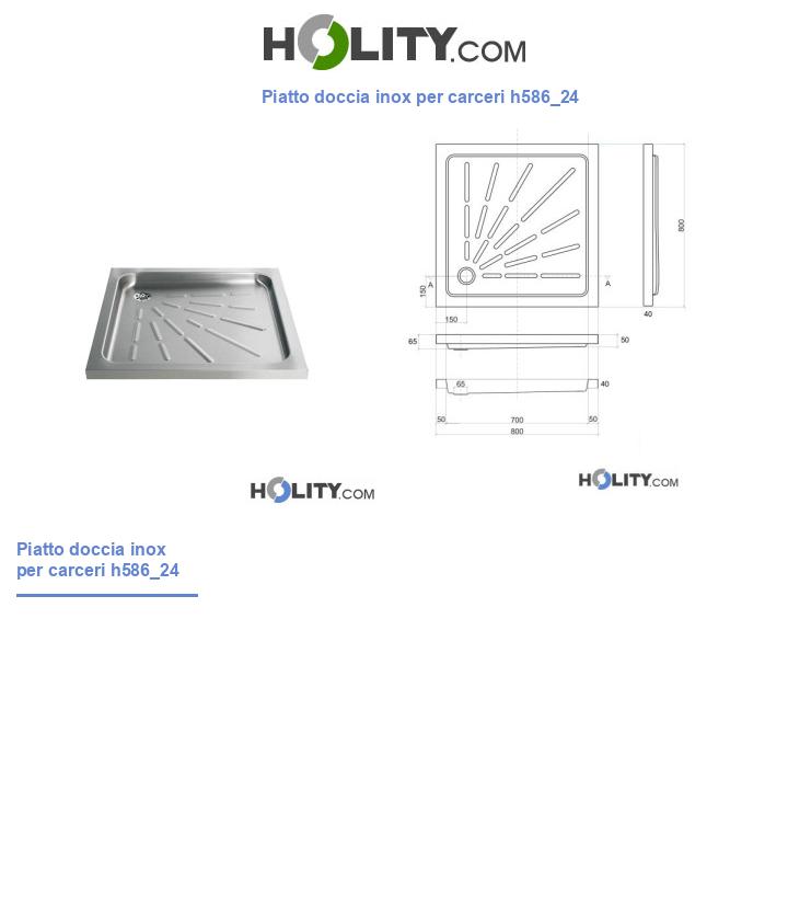 Piatto doccia inox per carceri h586_24