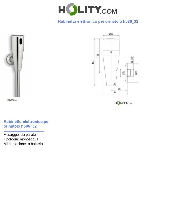 Rubinetto elettronico per orinatoio h586_32