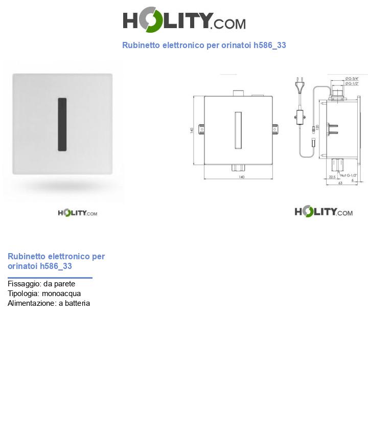 Rubinetto elettronico per orinatoi h586_33