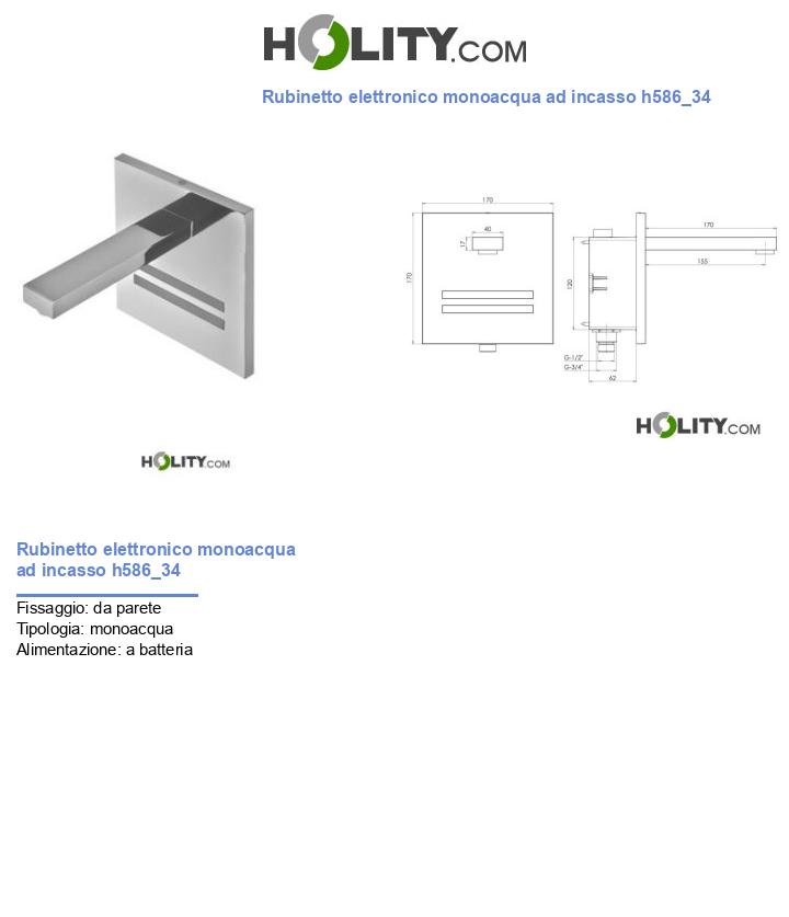 Rubinetto elettronico monoacqua ad incasso h586_34