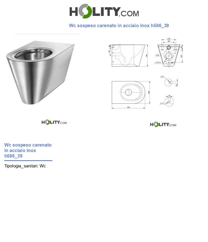 Wc sospeso carenato in acciaio inox h586_39