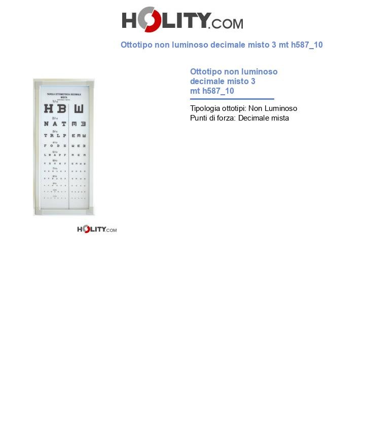 Ottotipo non luminoso decimale misto 3 mt h587_10