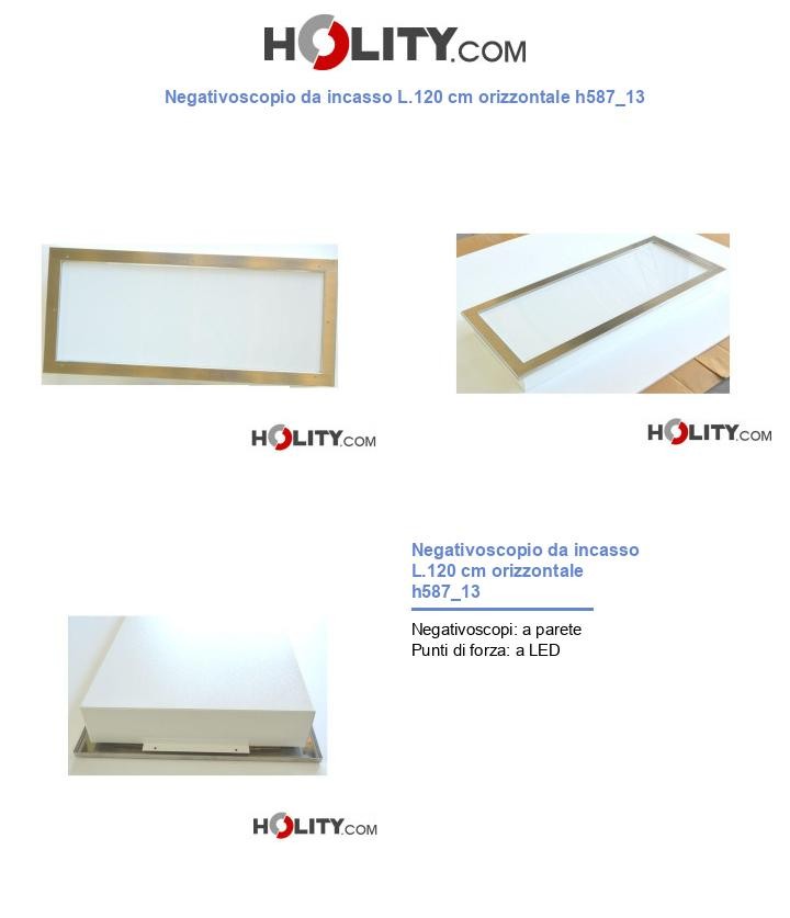 Negativoscopio da incasso L.120 cm orizzontale h587_13