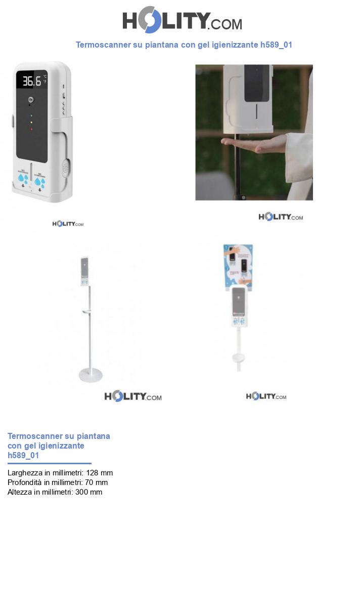 Termoscanner su piantana con gel igienizzante h589_01