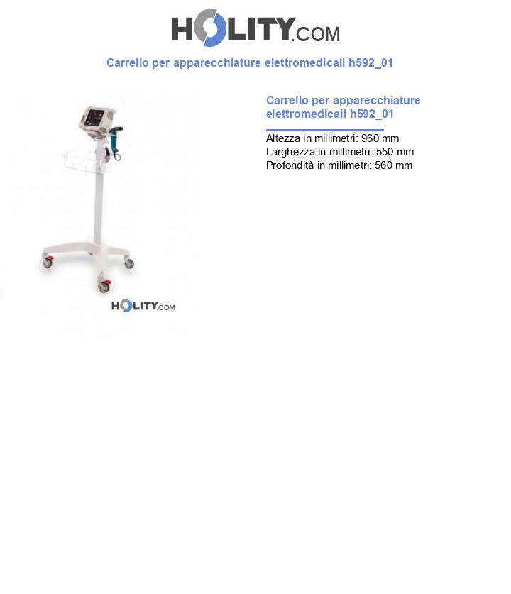 Carrello per apparecchiature elettromedicali h592_01