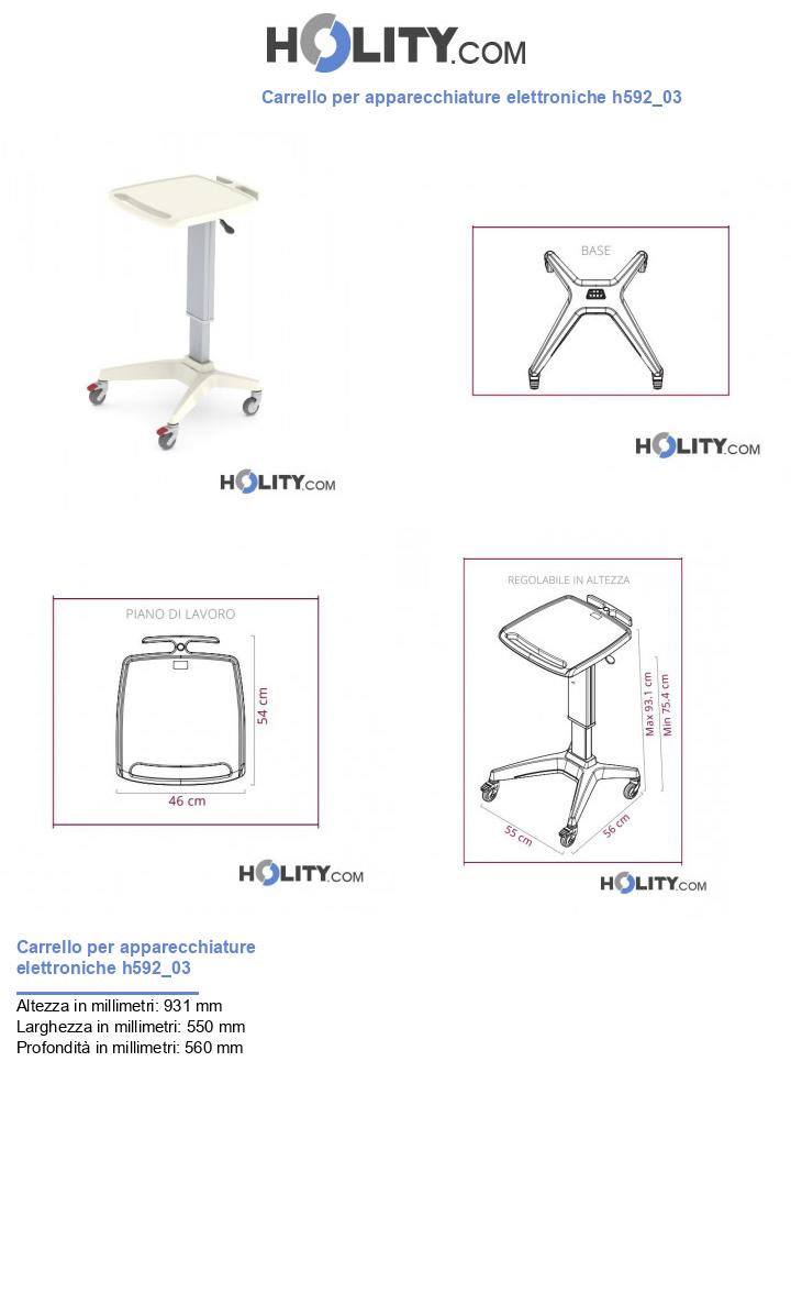 Carrello per apparecchiature elettroniche h592_03